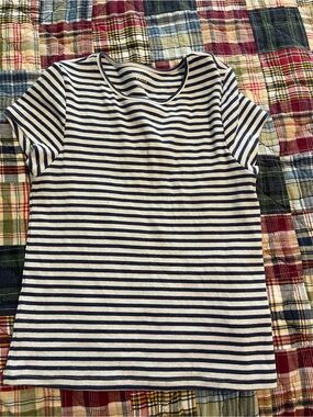 American Eagle striped ribbed tee size large EUC